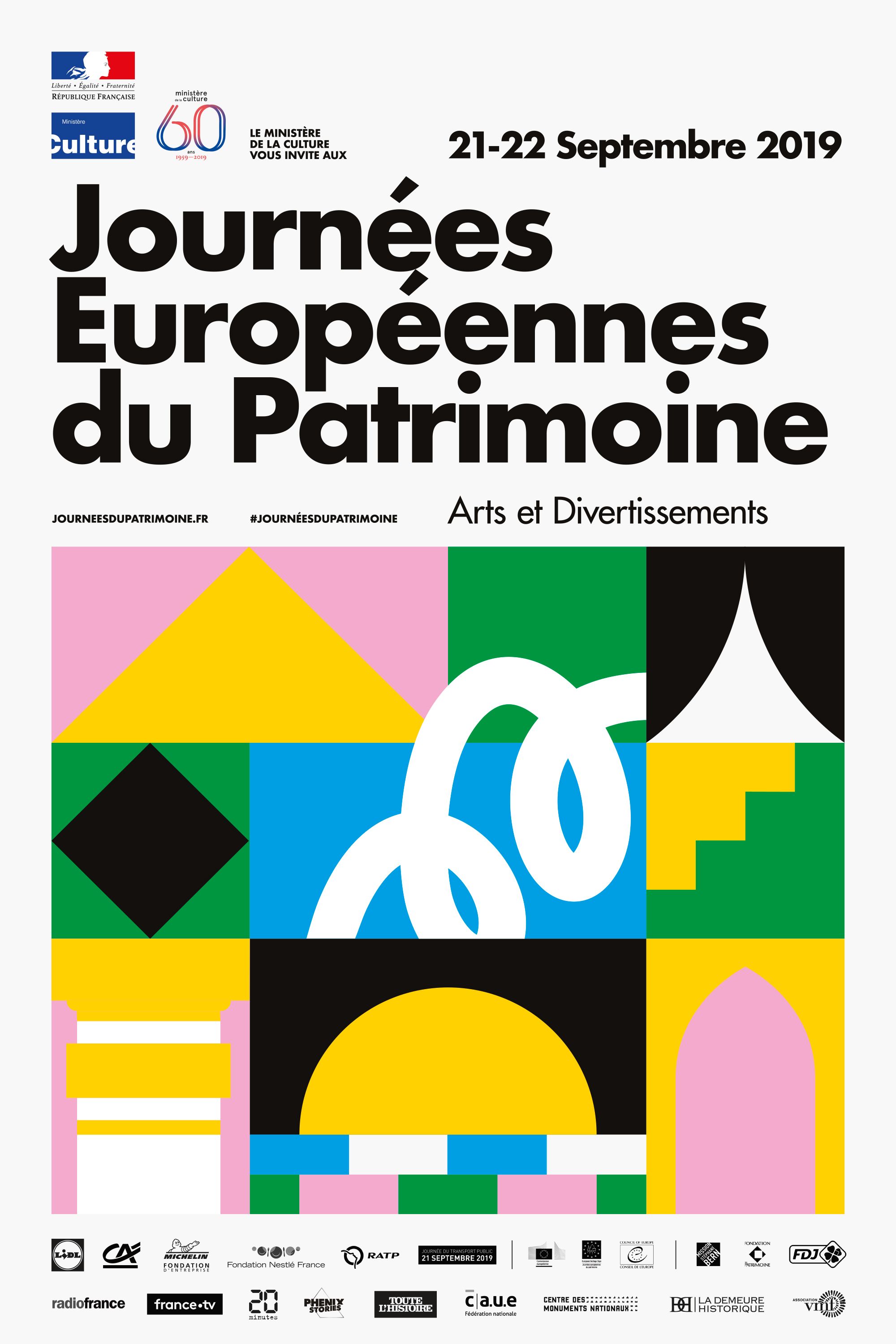 affiche national des journées européeenes du patrimoine 2019