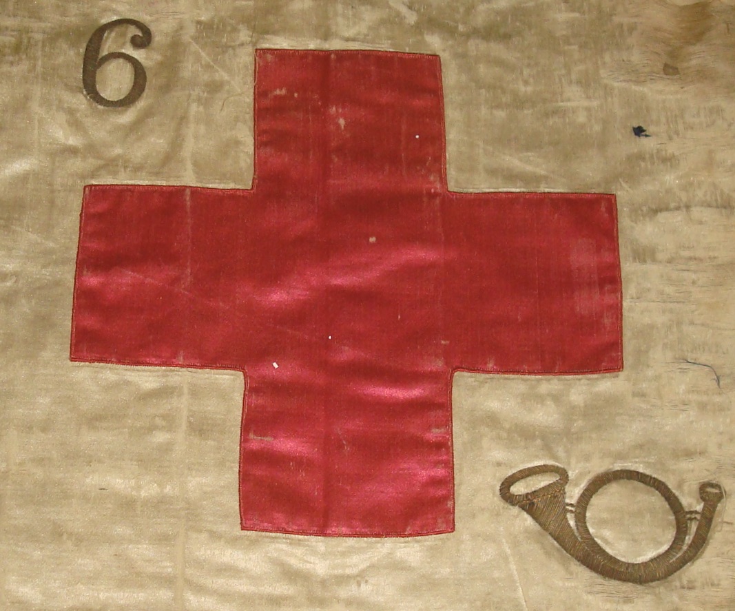 fanion croix rouge du 6e BCA